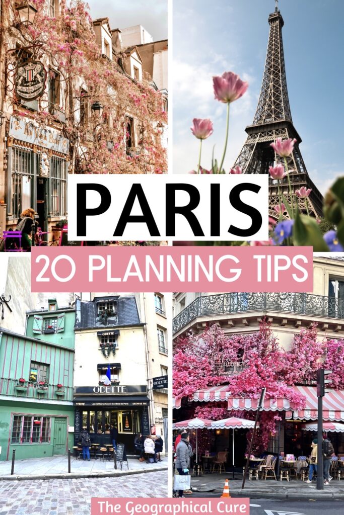 Pinterest pin for tips for planning a trip to Paris