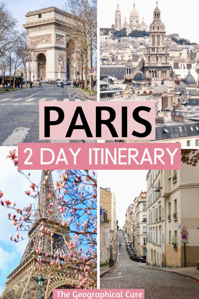 Pinterest pin for two days in Paris itinerary