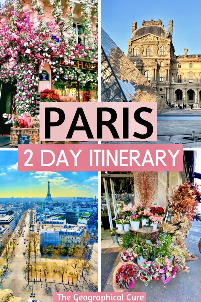 Pinterest pin for 2 days in Paris itinerary