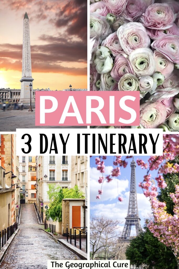 Pinterest pin for 3 days in Paris itinerary