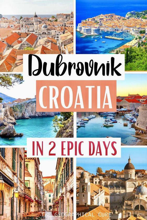 Pinterest pin for 2 days in Dubrovnik itinerary
