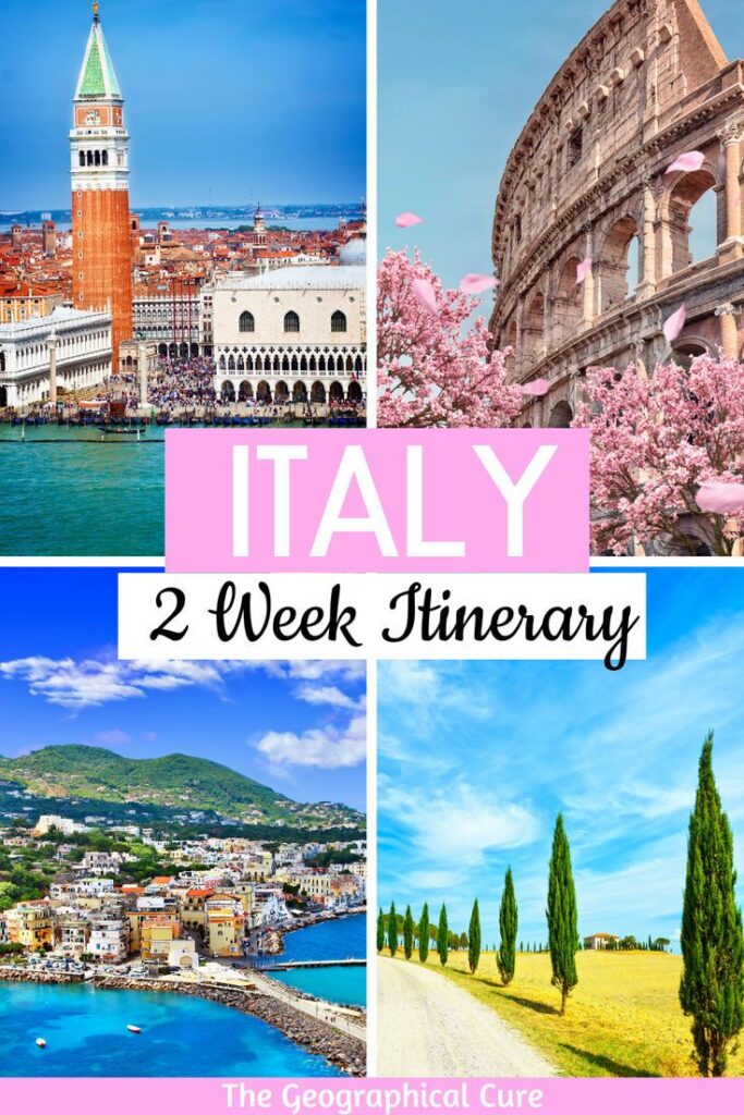 Pinterest pin graphic for 2 weeks in Italy itinerary