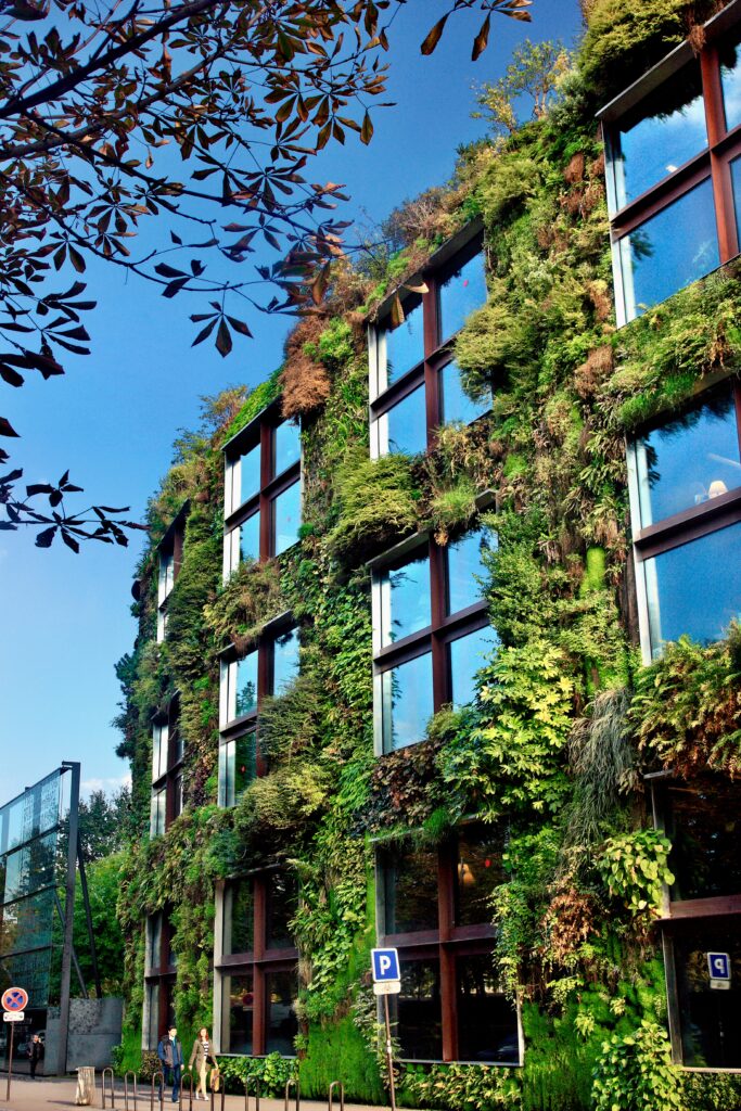 plant wall of the Quai Branly-Jacques Chirac 
