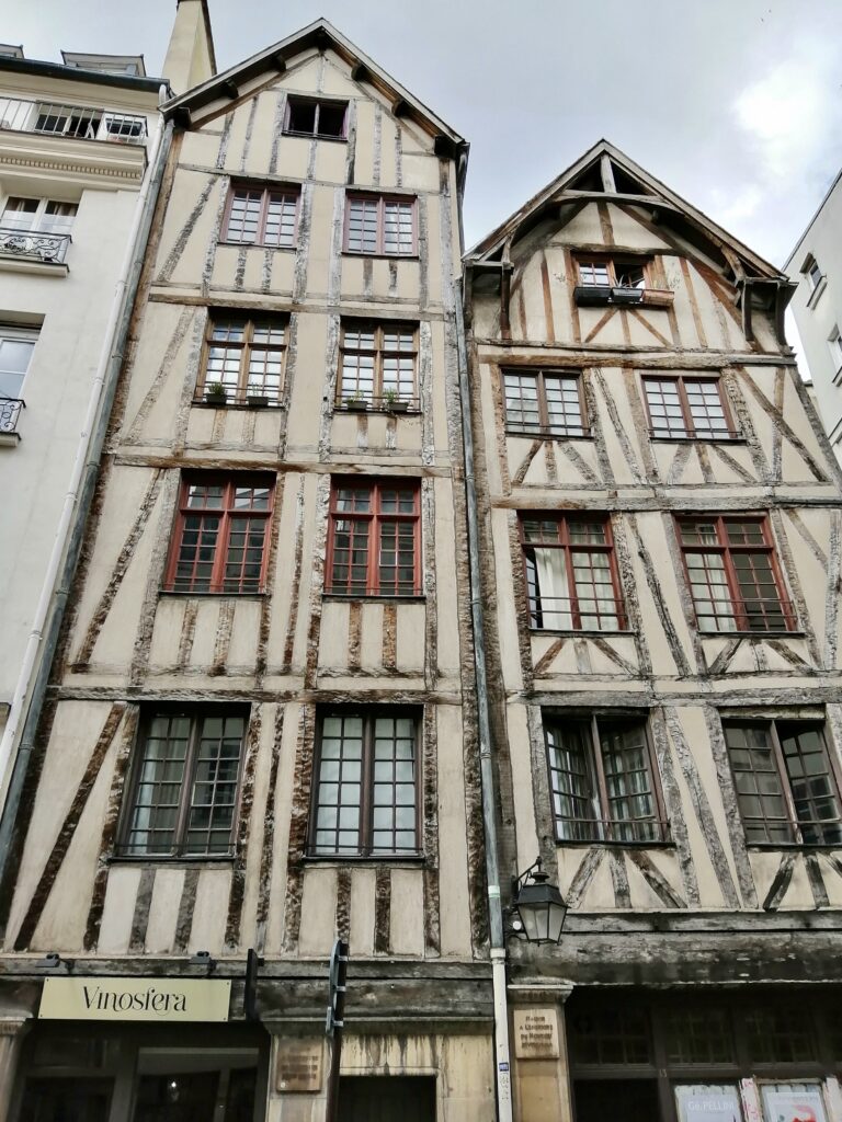 medieval buildings on Rue Francois-Miron 