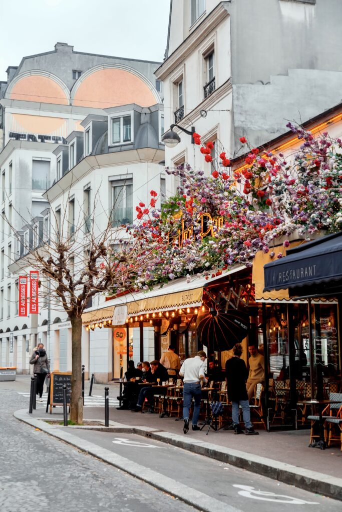 cafe on Rue des Abbesses in Montmartre
