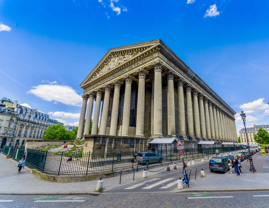La Madeleine Church. one of the best things to do in the 8th arrondissement 