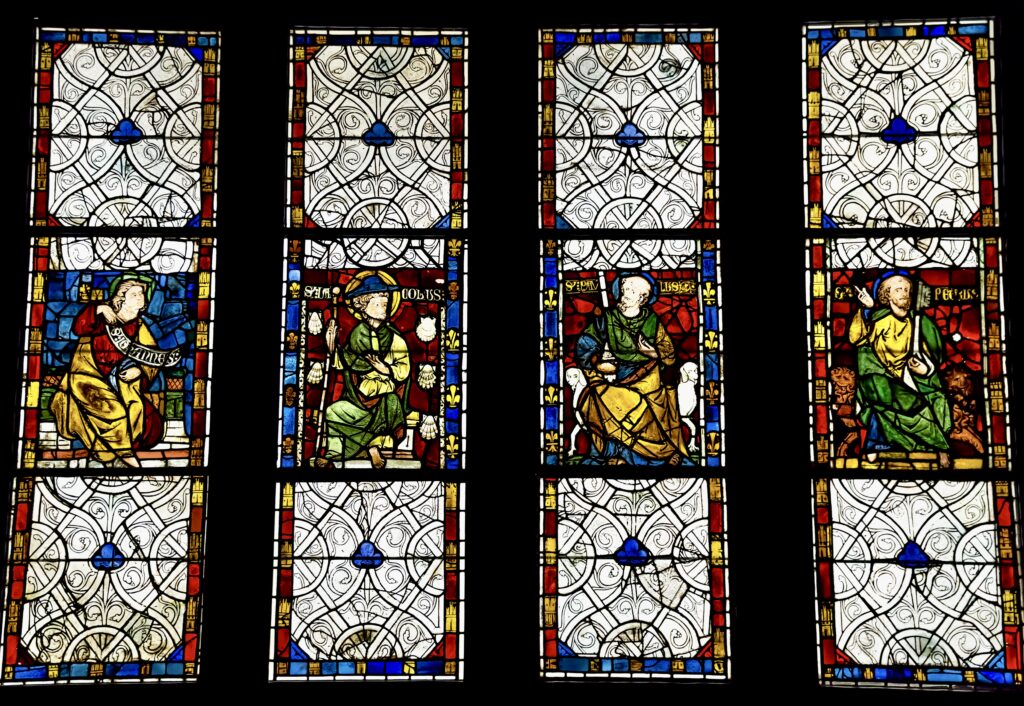 stained glass in the Cluny