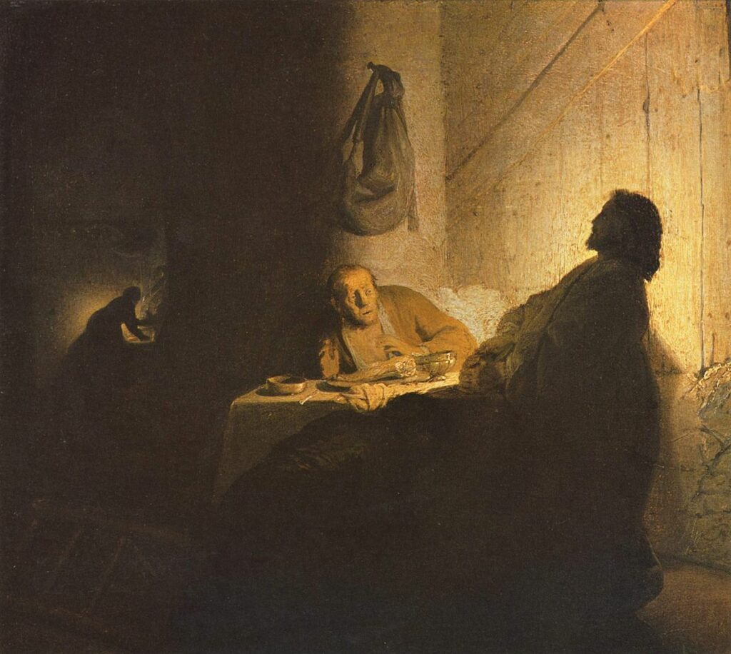 Rembrandt, Supper at Emmaus, 1628