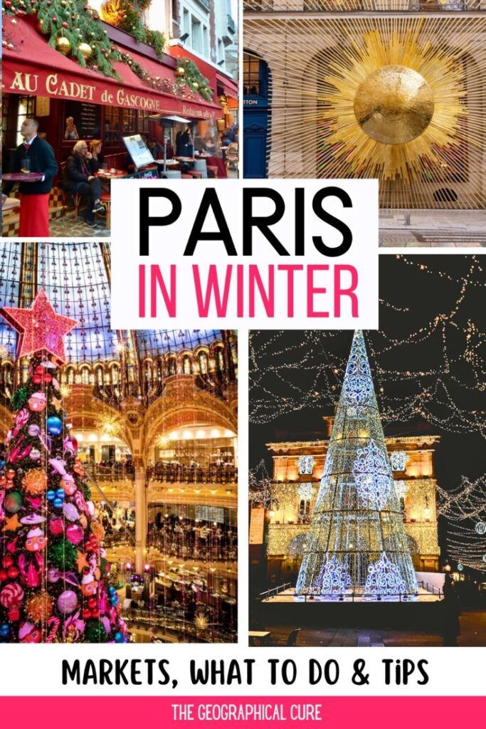 Pinterest pin graphic for best things to do in Paris in winter