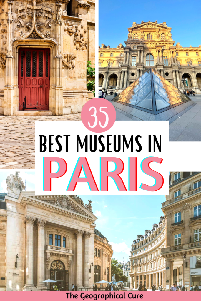 Pinterest pin for the best museums in Paris