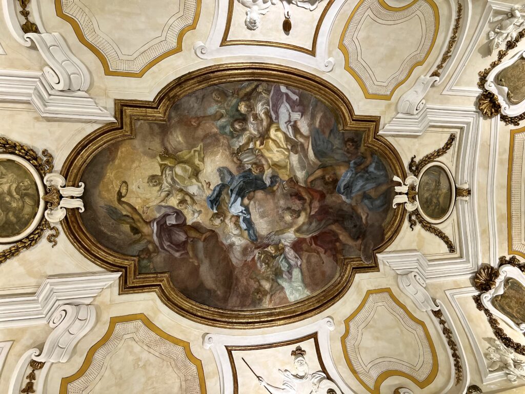 ceiling fresco in the ballroom