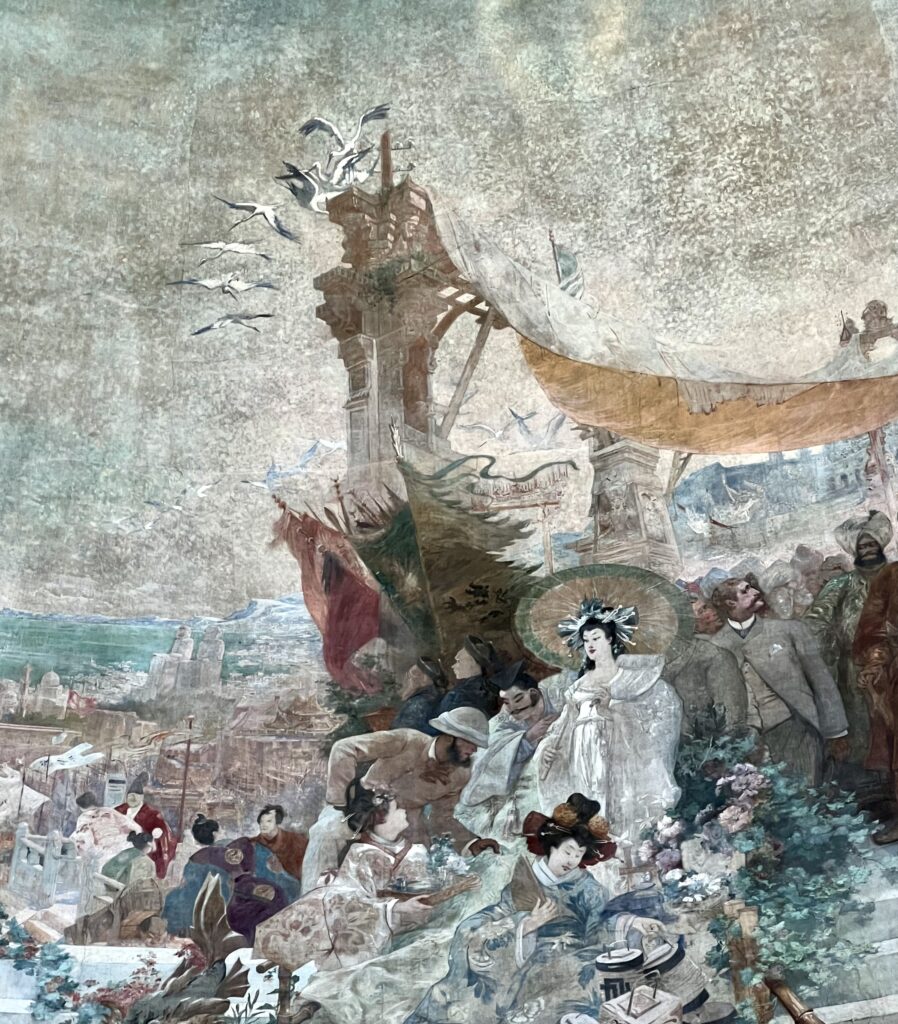 frescos in the Bourse de Commerce