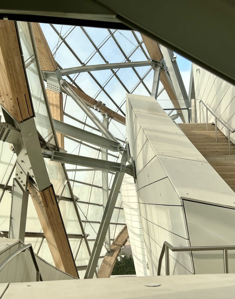 close up of the timber and steel structure from the staircase