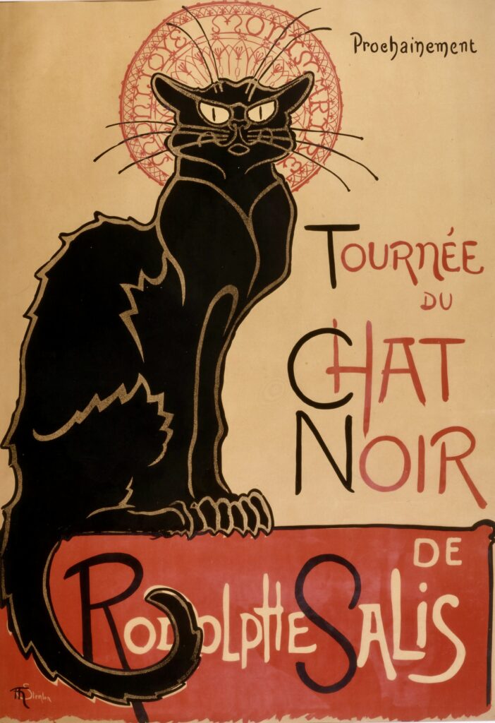 black cat poster by Théophile Steinlen