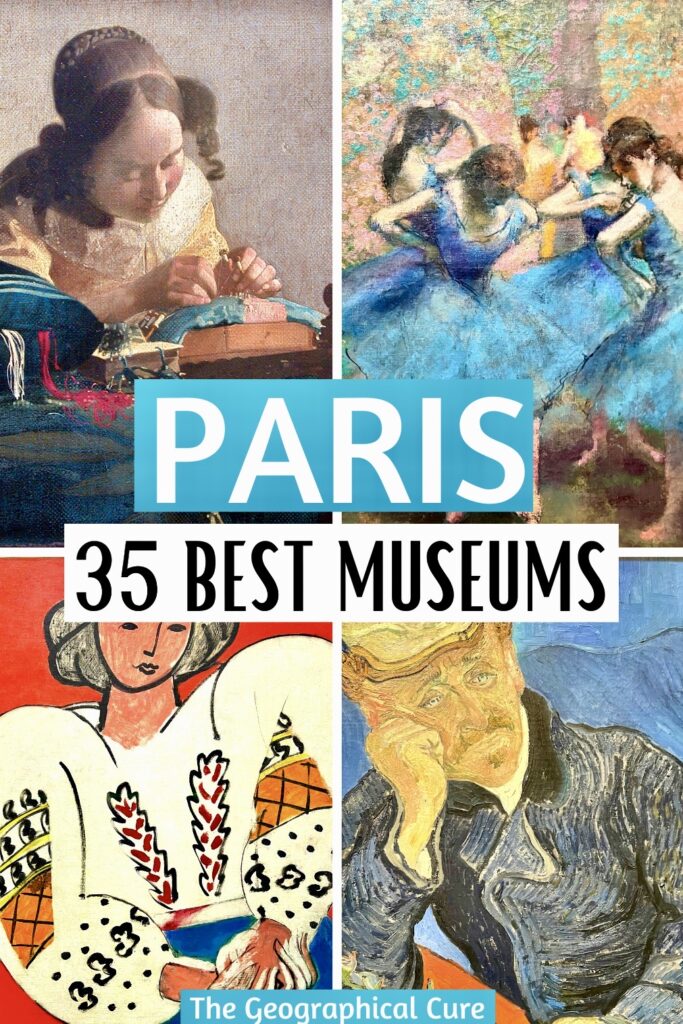 Pinterest pin for the guide to the best museums in Paris
