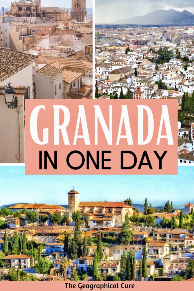 Pinterest pin for one day in Granada itinerary