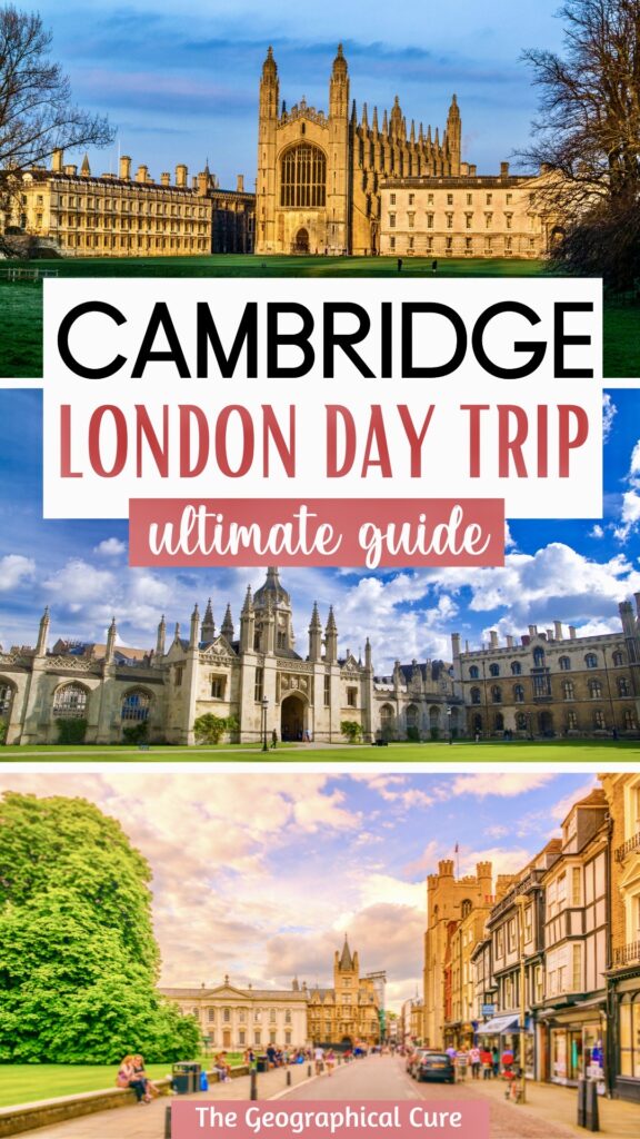 Pinterest pin for Cambridge day trip from London