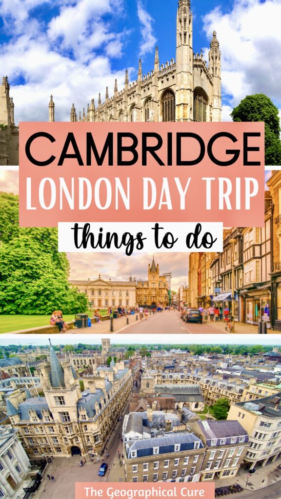Pinterest pin for Cambridge day trip from London