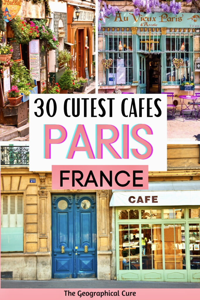 Pinterest pin for best and most beautiful cafes in Paris