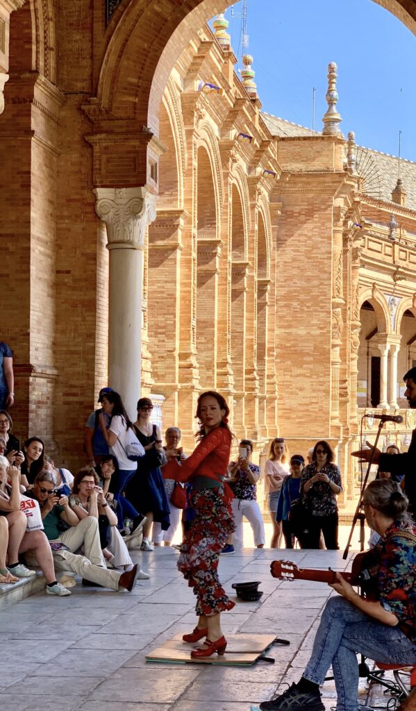 flamenco dancer in Plaza Espana