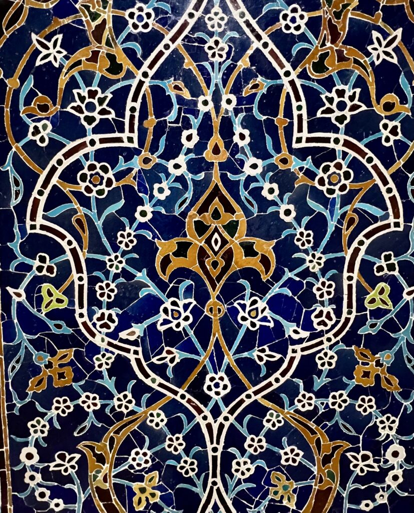 tile from Iran's Shrine of Zayn al-Mulk in the Sackler Gallery