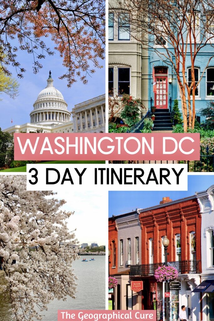 Pinterest pin for 3 days in Washington D.C. itinerary