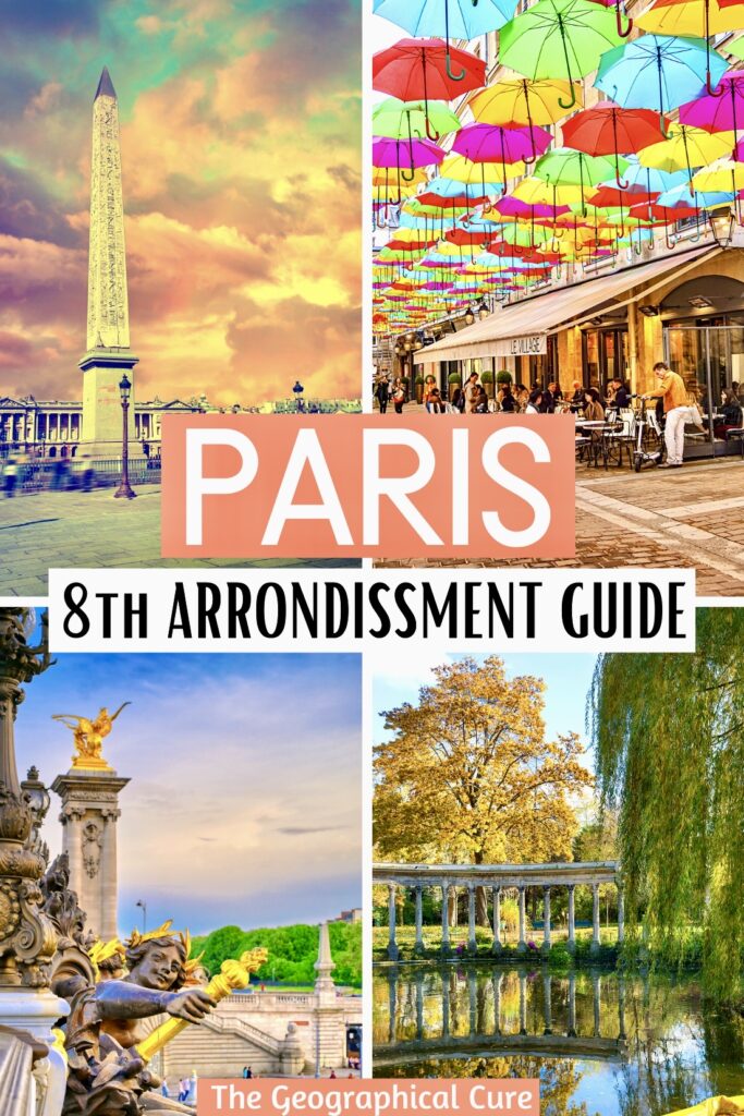 Pinterest pin for best things to do in Paris' 8th arrondissement