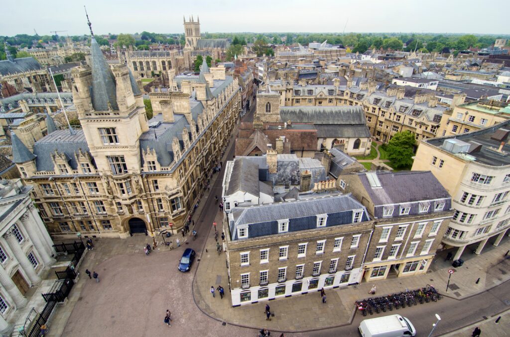 view from Great Saint Mary's Church tower