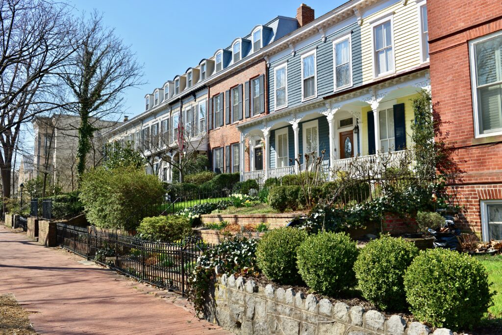 beautiful row homes on Capitol Hill
