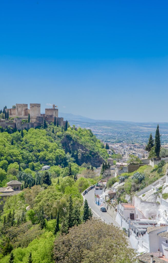 view of the Alhambra and Sacromonte