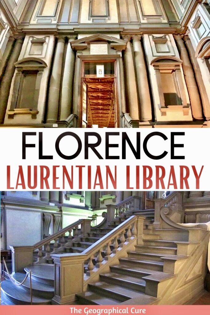 Pinterest pin for guide to the Laurentian Library