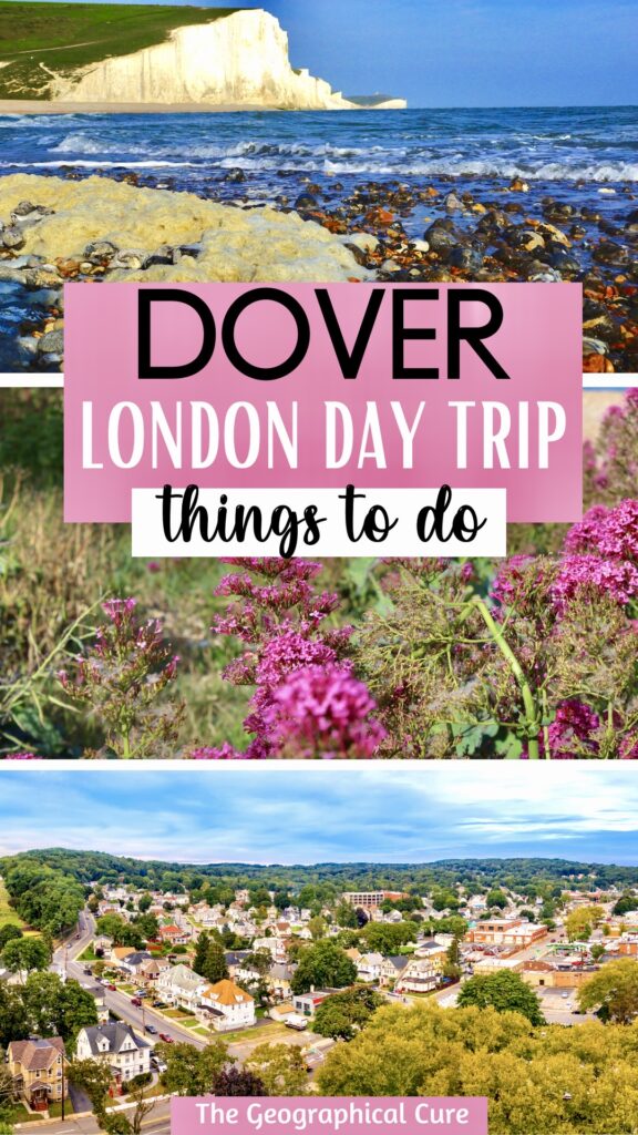 Pinterest pin for one day in Dover, day trip from London