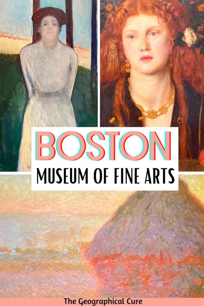 Pinterest pin for guide to the Boston MFA