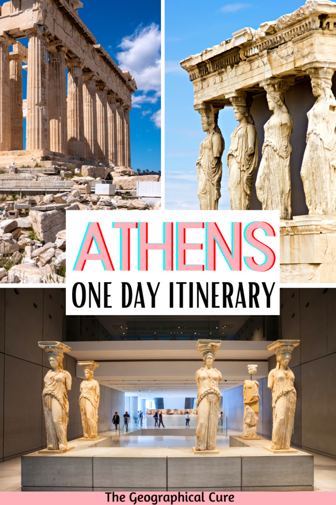 Pinterest pin for one day in Athens itinerary