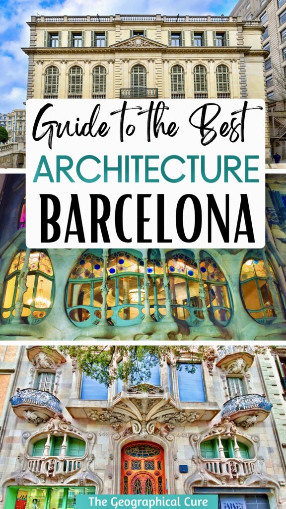 Pinterest pin for best architecture in Barcelona