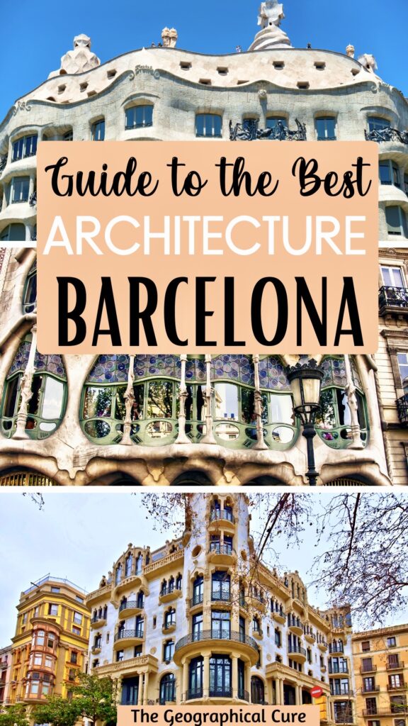 Pinterest pin for best architecture in Barcelona