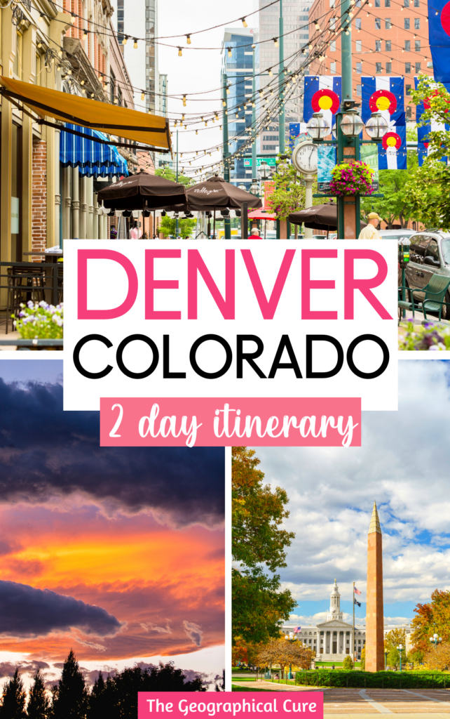 Pinterest pin for weekend in Denver, 2 day itinerary