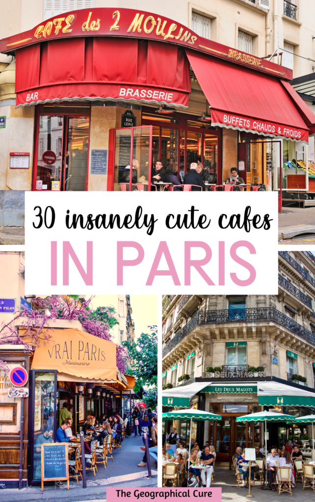 Pinterest pin for best and most beautiful cafes in Paris