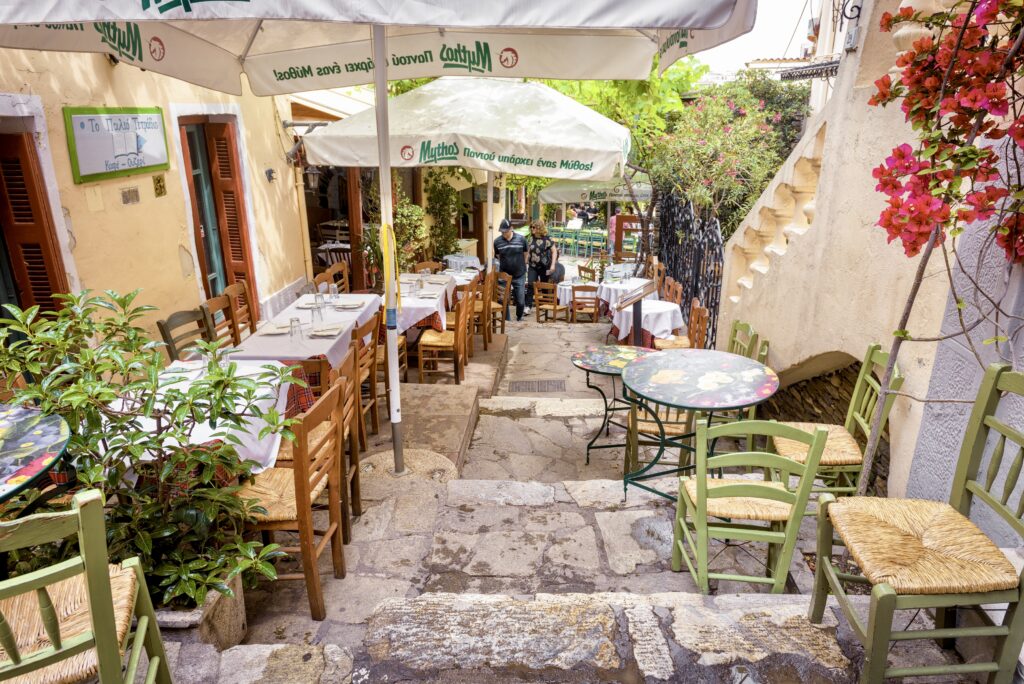 Cafe in the Plaka district