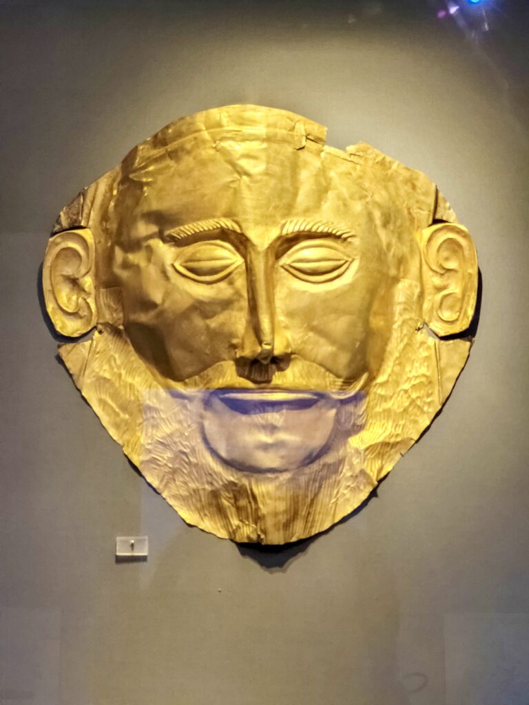 gold mask of a king, formerly thought to be Agamemno