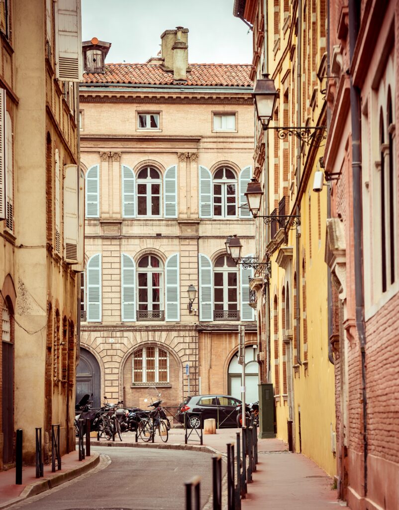 historic street with old buildings in Toulouse