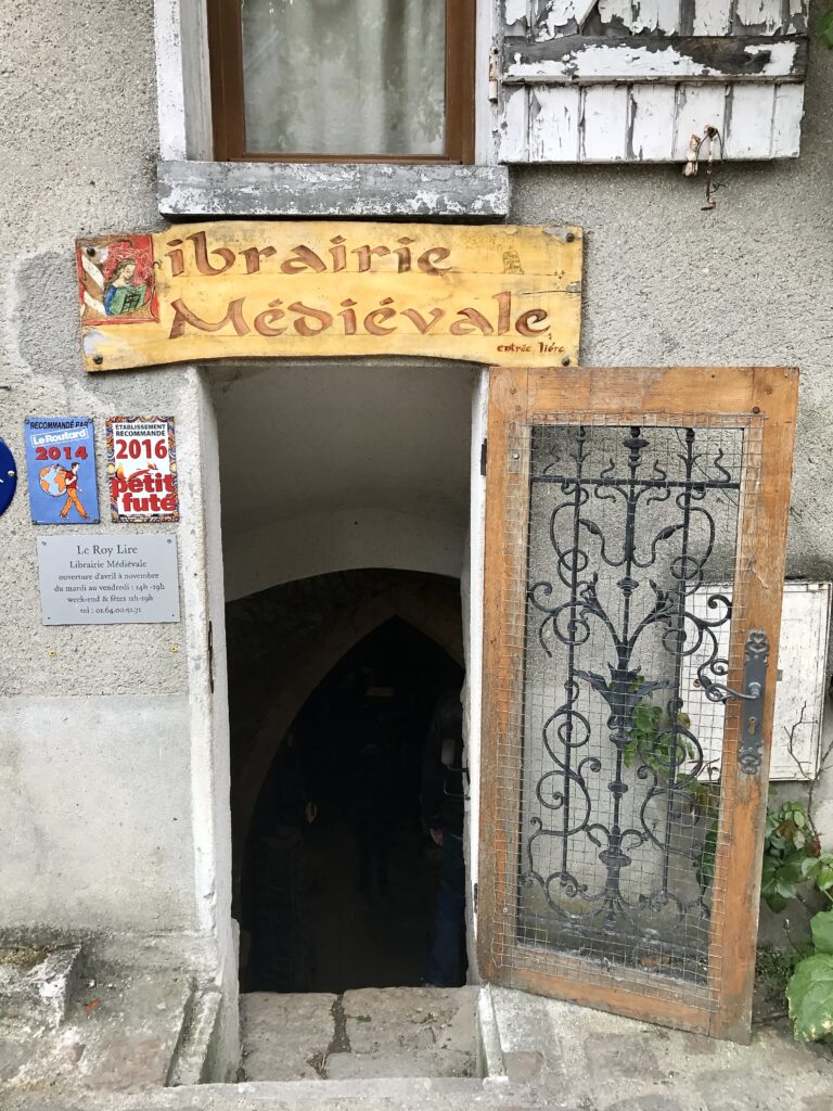 entrance to the medieval bookstore