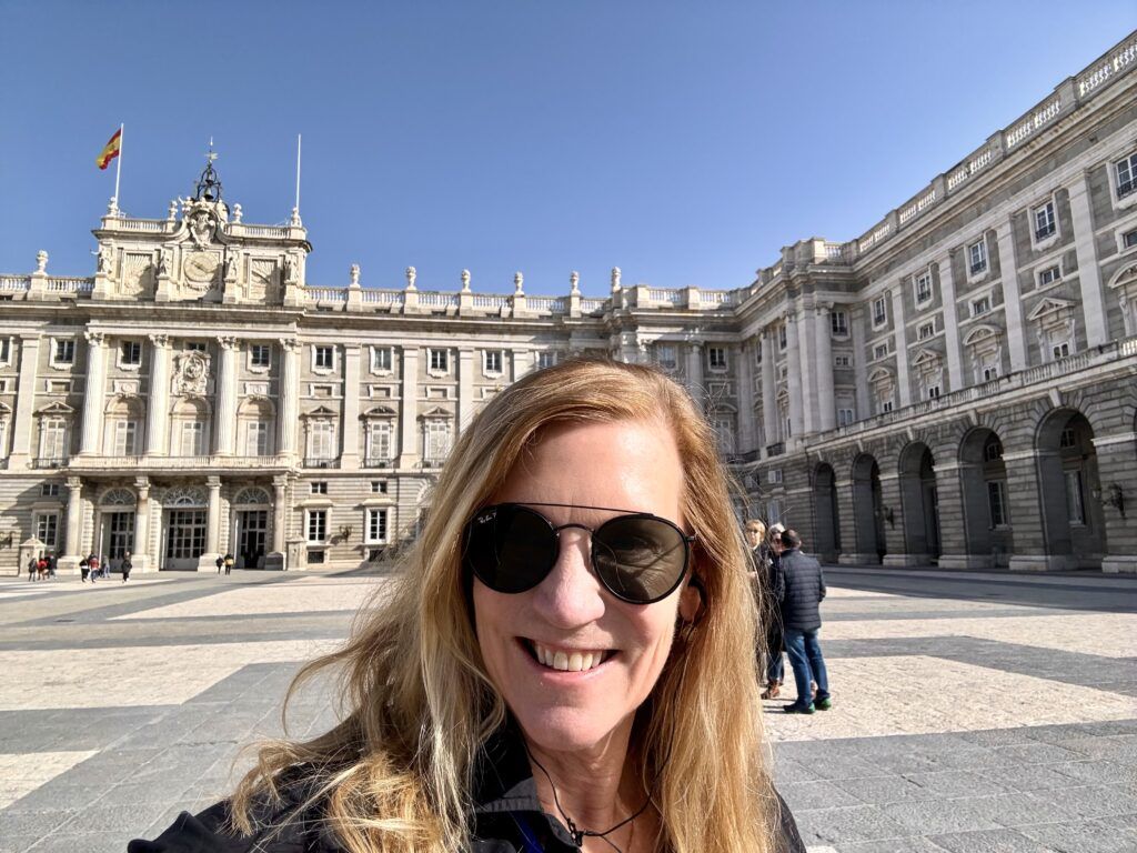 in the courtyard of the Royal Palace