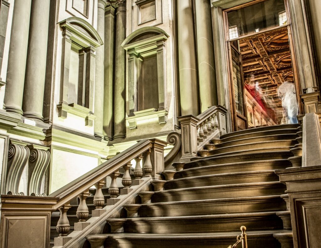 staircase leading up to the Reading Room