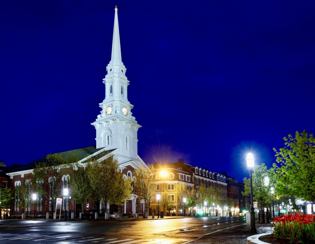 North Church at night