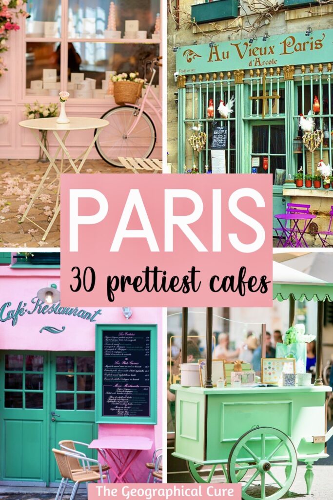 Pinterest pin for best and cutest cafes in Paris
