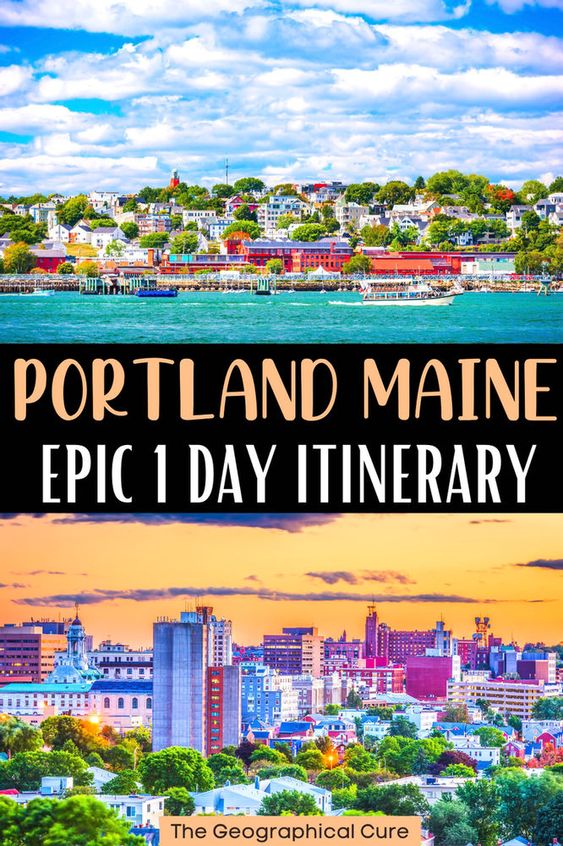 Pinterest pin for one day in Portland Maine itinerary