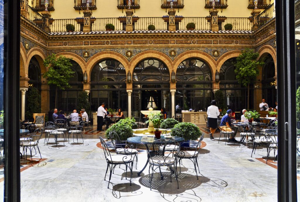 courtyard of the Hotel Alfonso XIII 