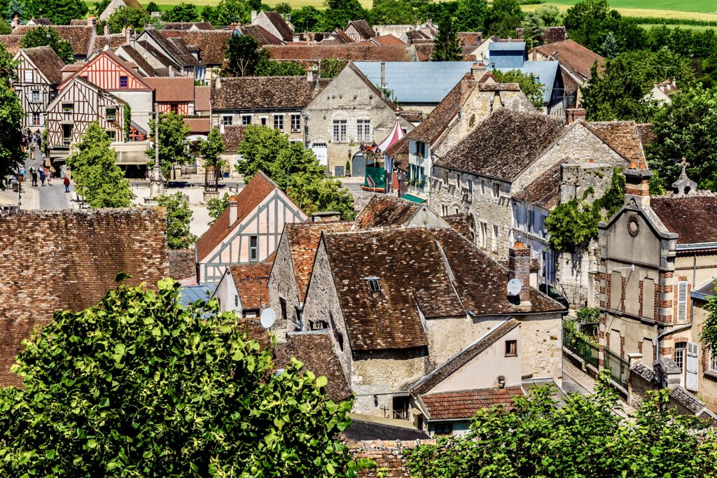 aerial view of Provins