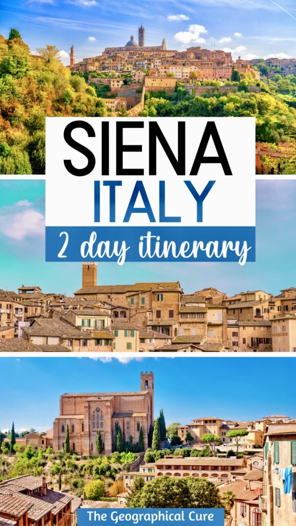 Pinterest pin for 2 days in Siena itinerary